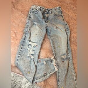 NWOT Tinseltown distressed Mushroom Jeans